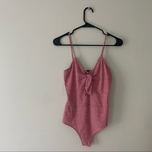 Windsor red gingham sleeveless bodysuit size large